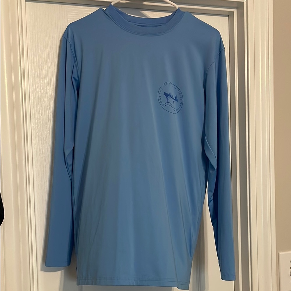 Blue Long Sleeve Men's Performance Sun Shirt